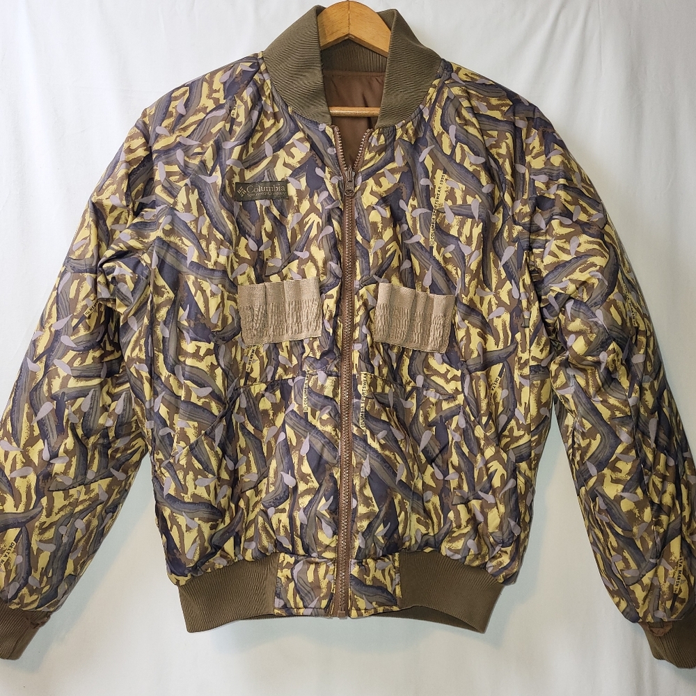 Vintage Columbia Delta Marsh Camo Hunting Reversible Jacket Men's Size Small - Picture 1 of 8